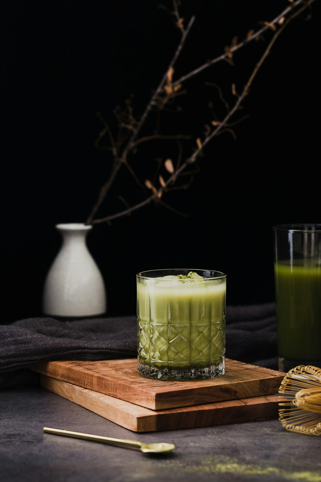 Iced matcha latte